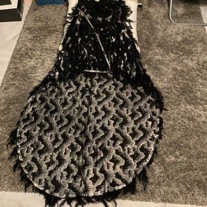 Gown/high low self lined tube back zipper